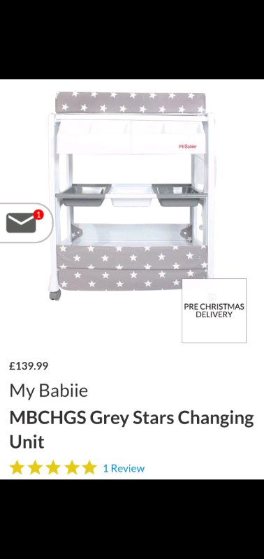 my babiie grey stars changing unit